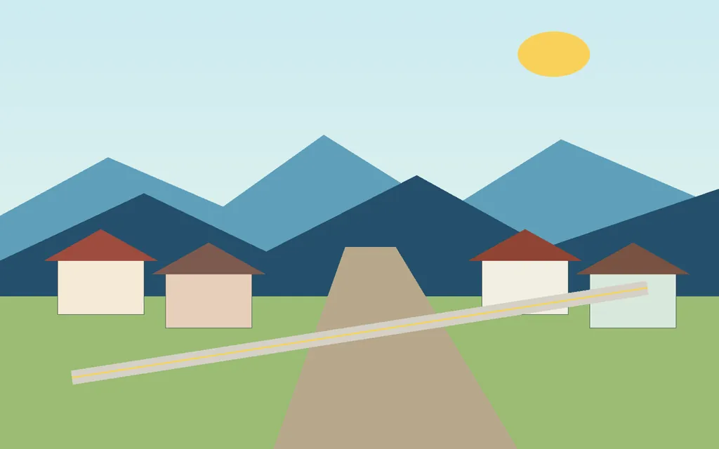 Ilustrasi konektivitas Kelurahan Padang Serai